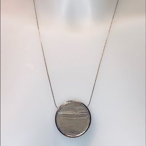 Silver necklace completely adjustable for length